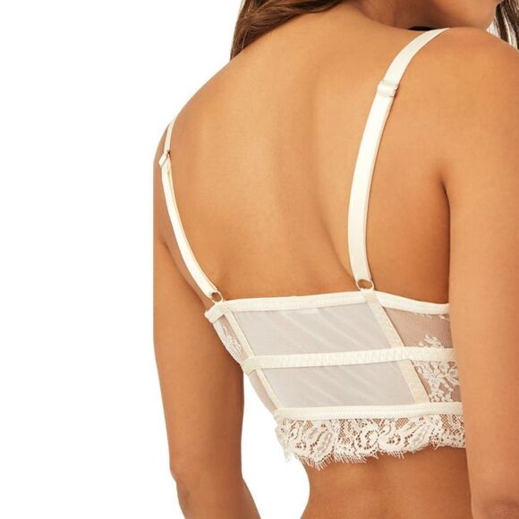 FP Intimately - S, M - Layer in Lace Bustier Underwire Bra Ivory Free People - Picture 5 of 9